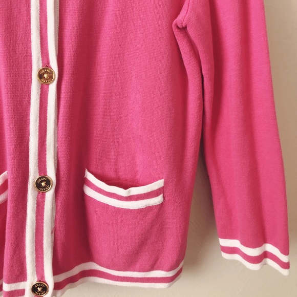 Excellent Chaps Pink White Cardigan - Picture 1 of 4